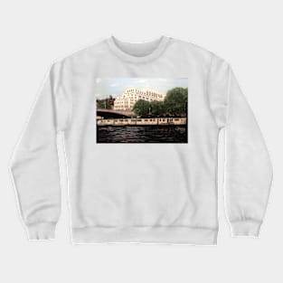 WATERLOO BRIDGE AND WATERLOO FLOATING POLICE STATION Crewneck Sweatshirt